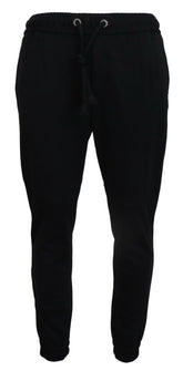 Dolce & Gabbana Black Mens Sport Wool Sweatpants Pants -   -  Dolce & Gabbana.